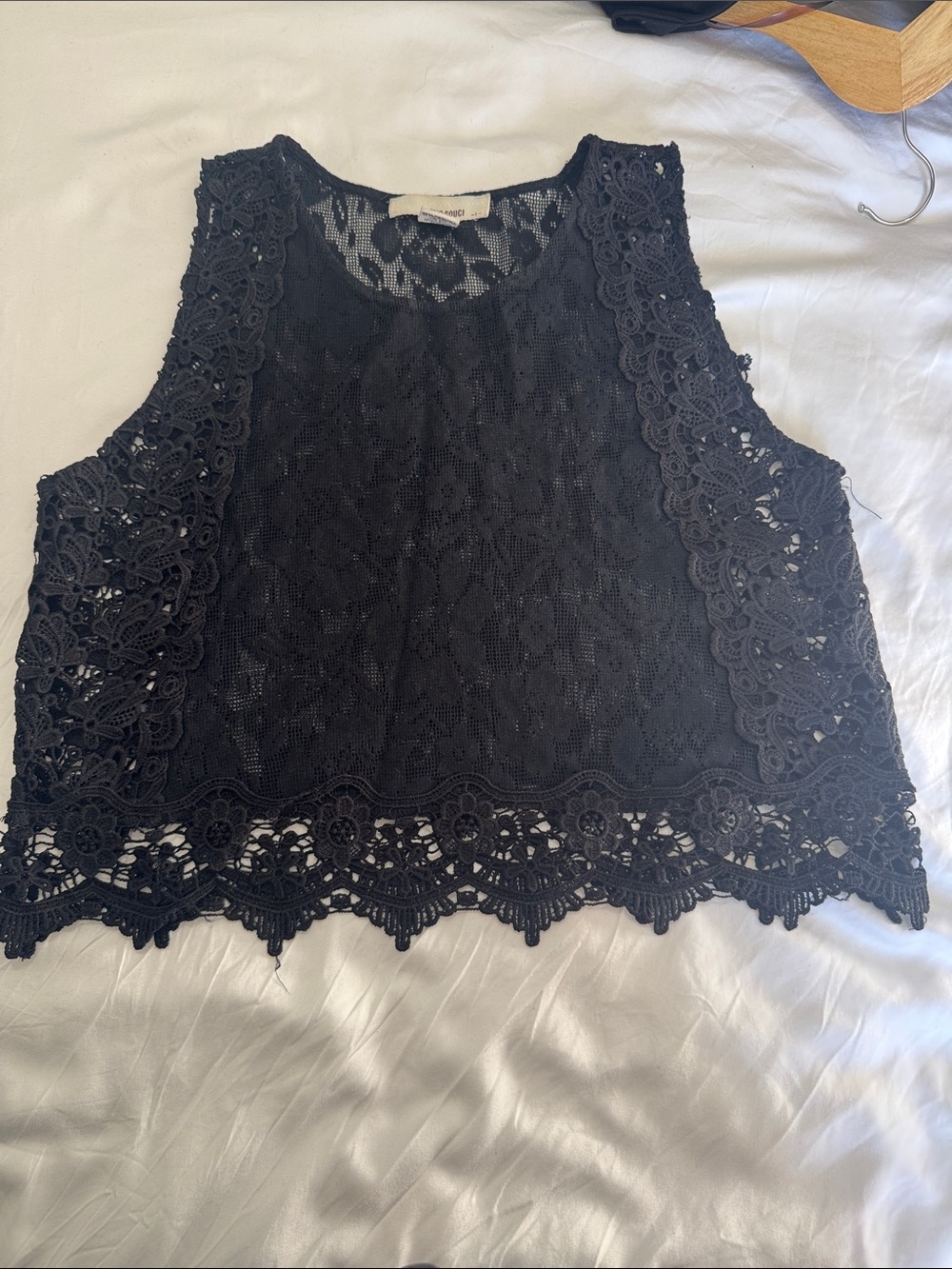 Sans Souci Black Lace  Tank